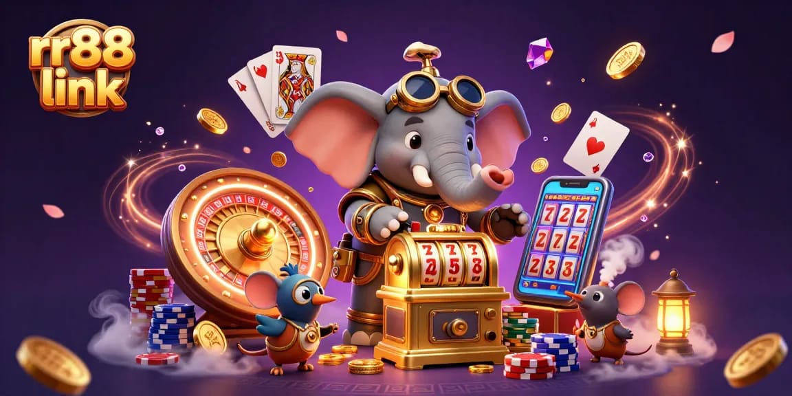 Experience thrilling gameplay with rr88 link at the center of a vibrant casino with dynamic elements.