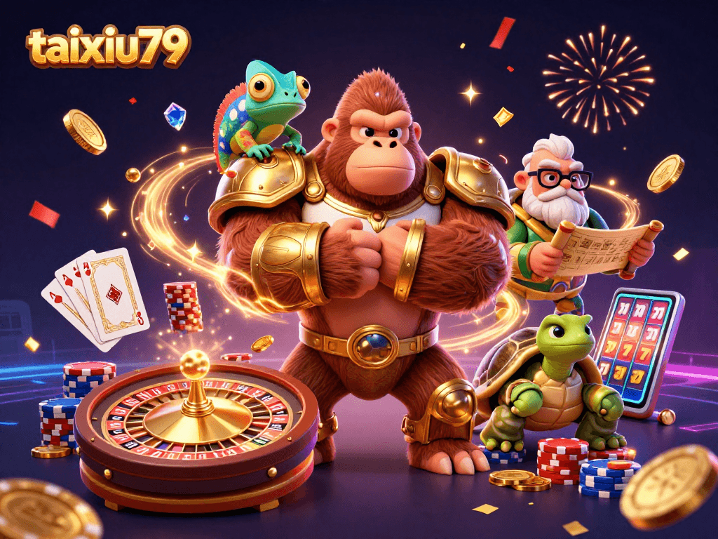 Engage with taixiu79 through a dynamic scene of action-packed gambling extravaganza.