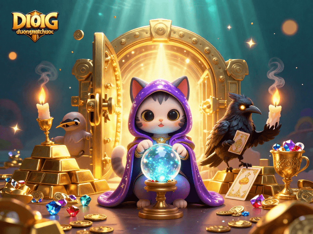 Spin the reels in duongmatchuoc for a chance to win treasures alongside mystical creatures.