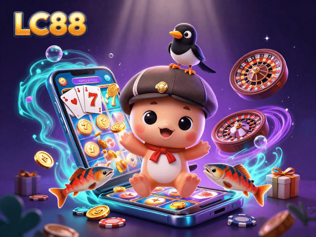 LC88 offers a vibrant scene with slot games, showcasing the playful Nessie and magical elements.