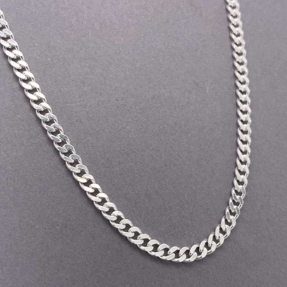 20 inch chain – Premium British-Made Sterling Silver Curb Chain Design