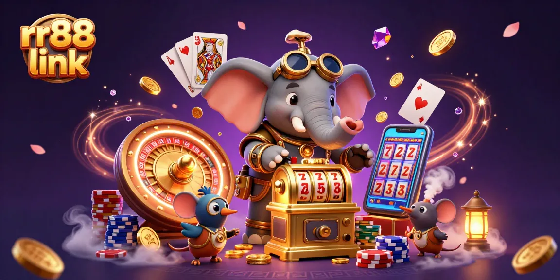 Experience thrilling gameplay with rr88 link at the center of a vibrant casino with dynamic elements.