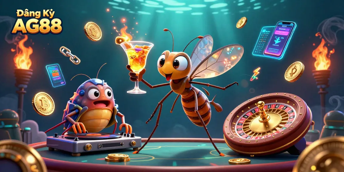 Bet big and win at Đăng Ký AG88 with an illustration of a unique casino scene featuring dynamic characters.