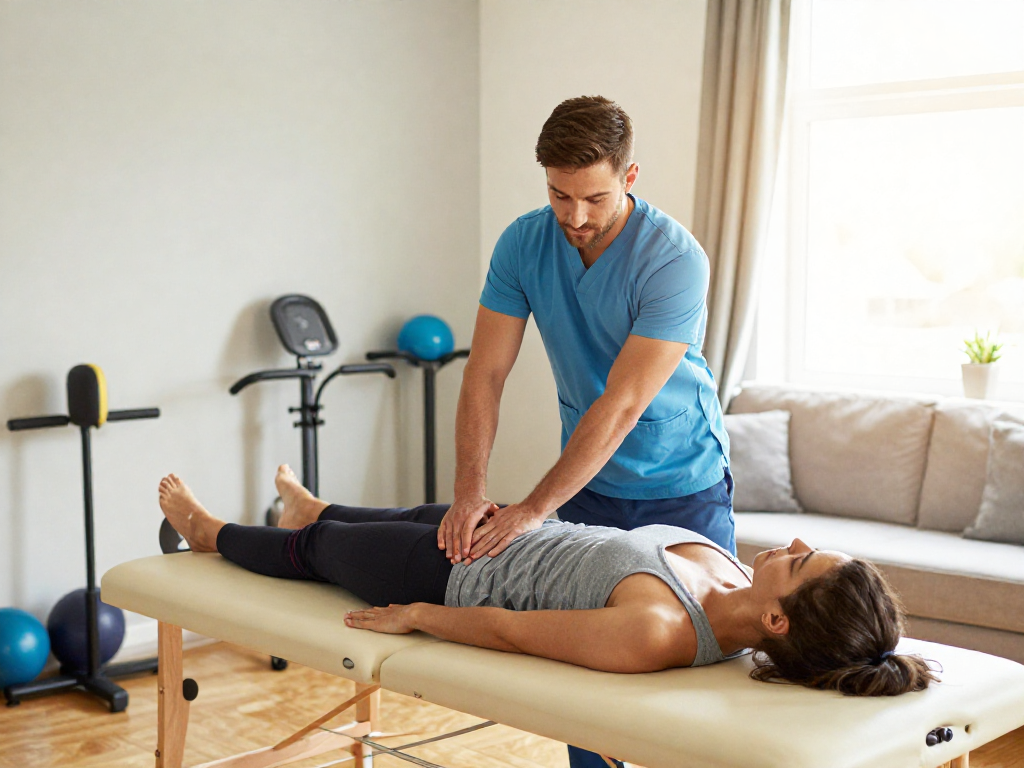 "Enjoy a sports massage at home with expert physiotherapy services for comprehensive patient care and wellness."