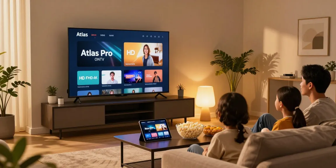 Atlas Pro ONTV family movie night in a cozy living room.