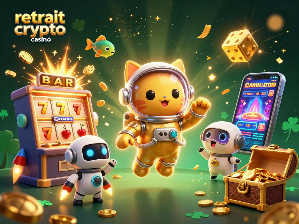 Profitez de gains rapides avec le retrait crypto casino dans une scène animée de machines à sous.