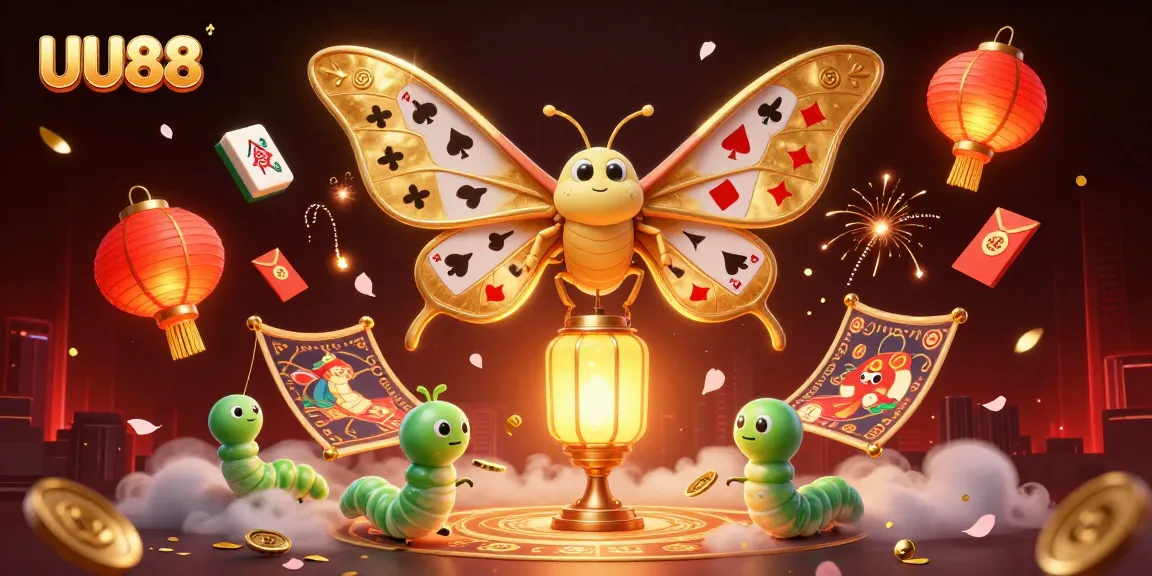 Experience thrilling moments at UU88 with vibrant 3D casino butterflies and golden games.