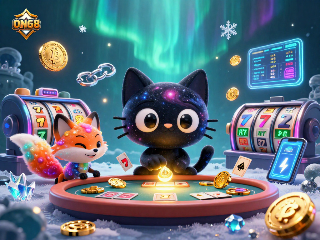Gamblers enjoy playing at ON68's cosmic casino, where winning is a gravitational pull away.