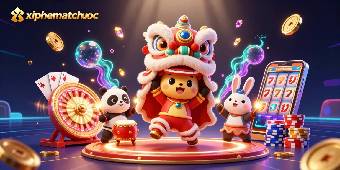 Experience the thrill of xiphematchuoc with vibrant casino elements in a stunning digital illustration.