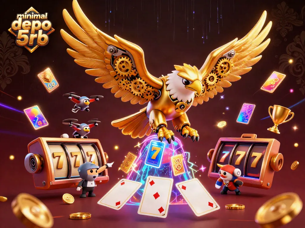 Experience thrilling gaming with minimal depo 5rb in this vibrant slot illustration.