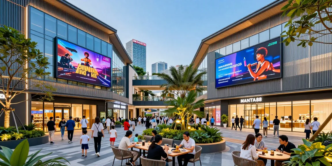 MANTRA88 vibrant commercial property with diverse visitors enjoying entertainment, shopping, and dining experiences in a modern setting.