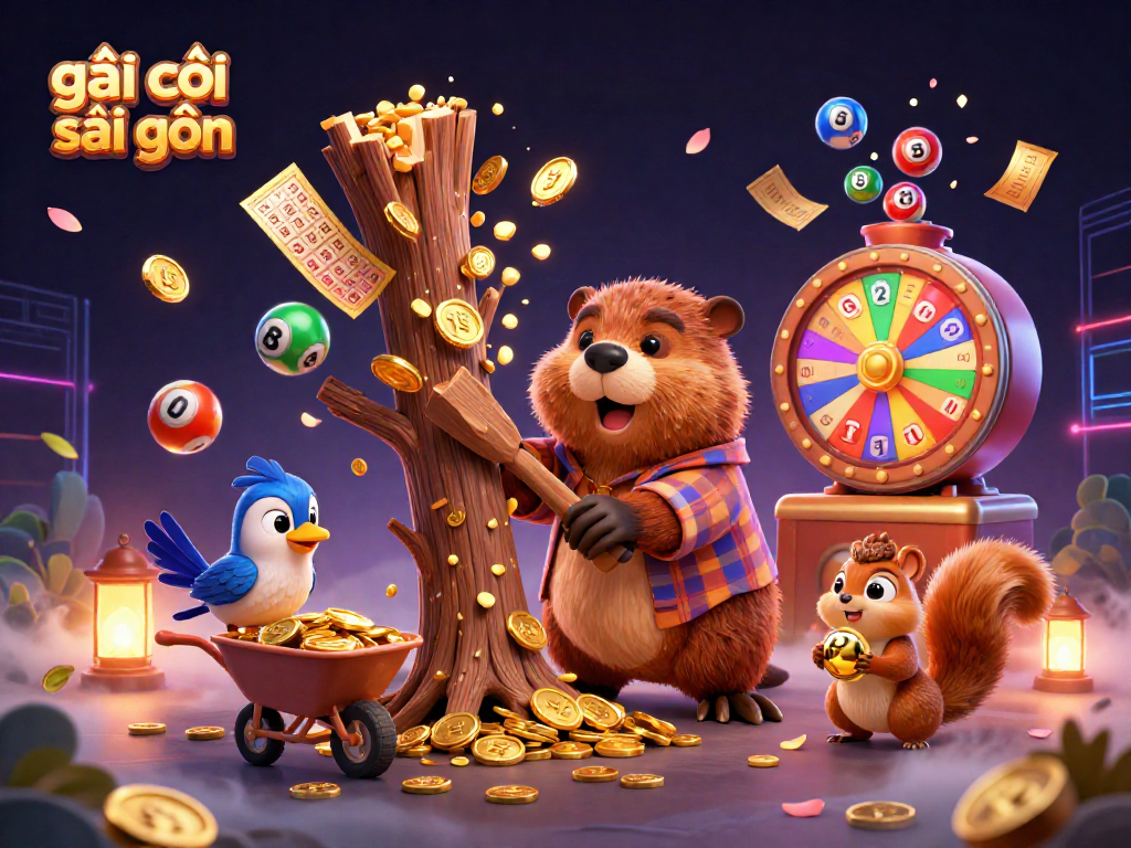 Experience the excitement of gái gọi sài gòn with characters celebrating winning moments in a vibrant casino atmosphere.