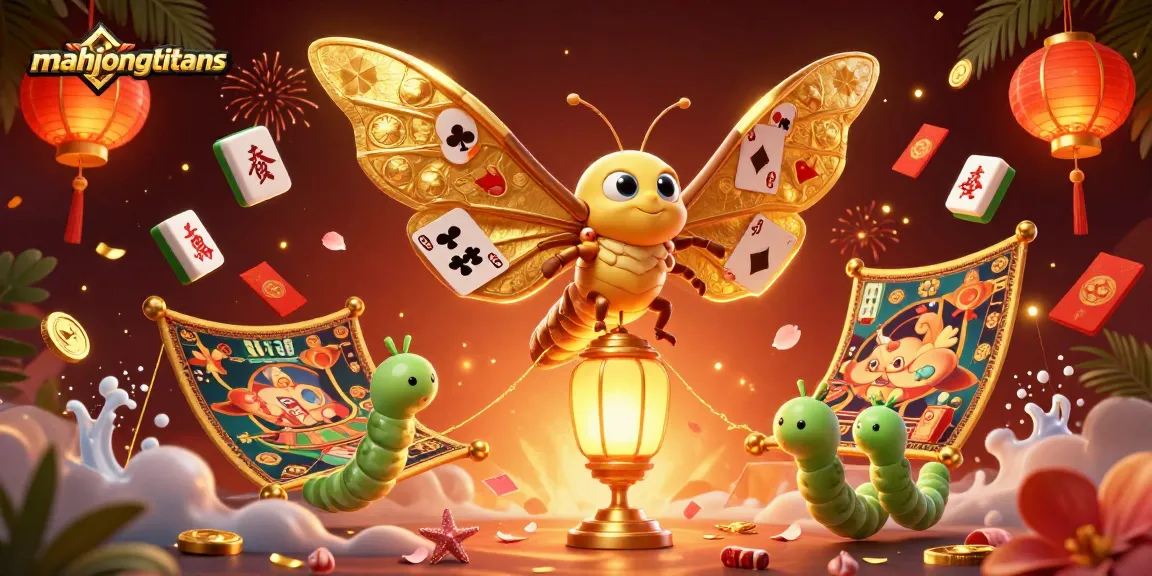 Engage with mahjongtitans as a vibrant casino scene unfolds with golden mahjong tiles and lucky lanterns.