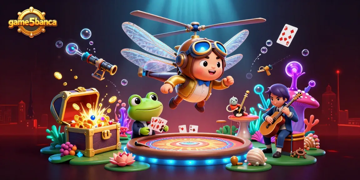 Engage with game5banca in a lively underwater casino scene filled with vibrant characters.