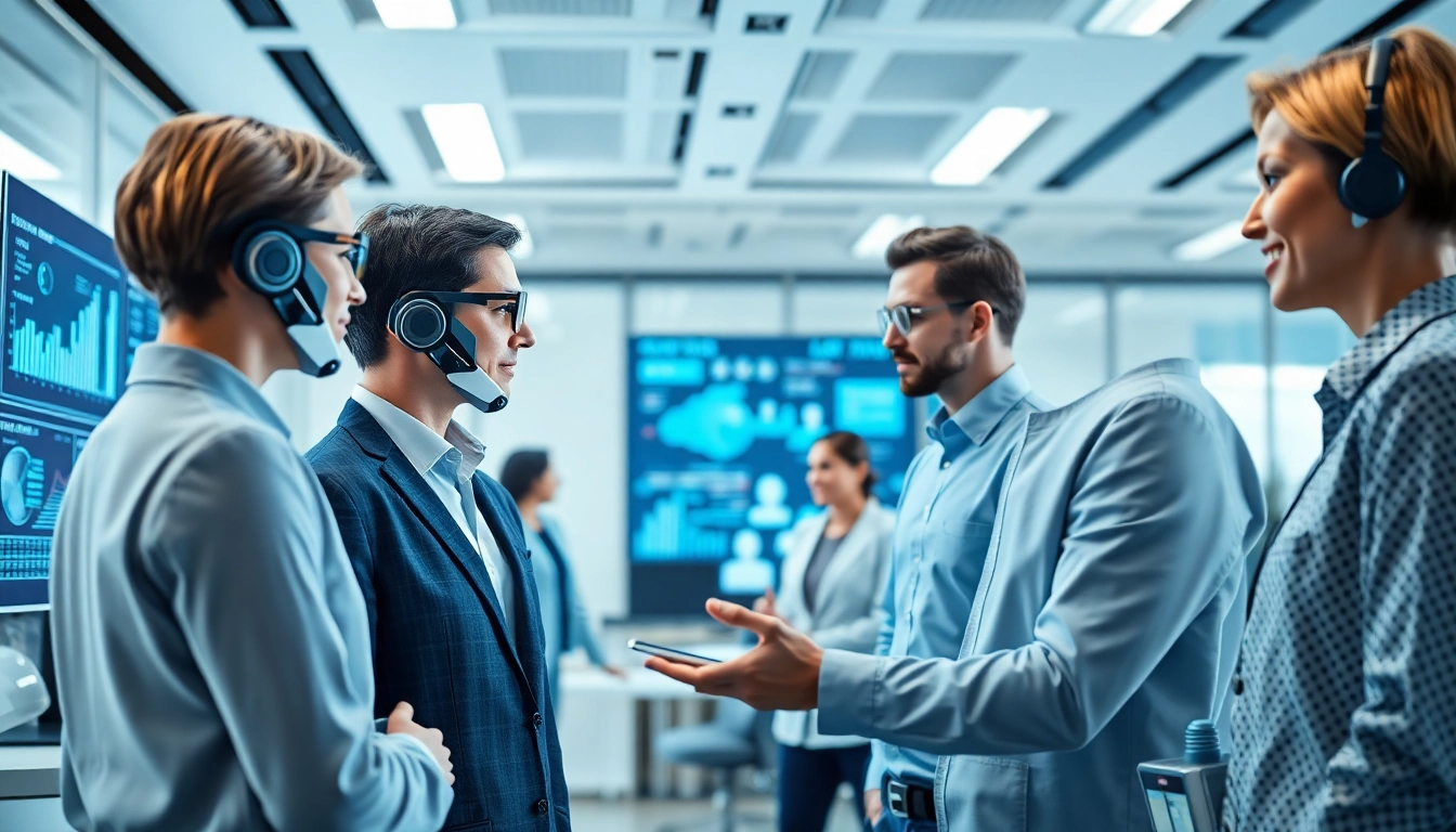 AI agents transforming workflows in a modern office environment with digital innovation.