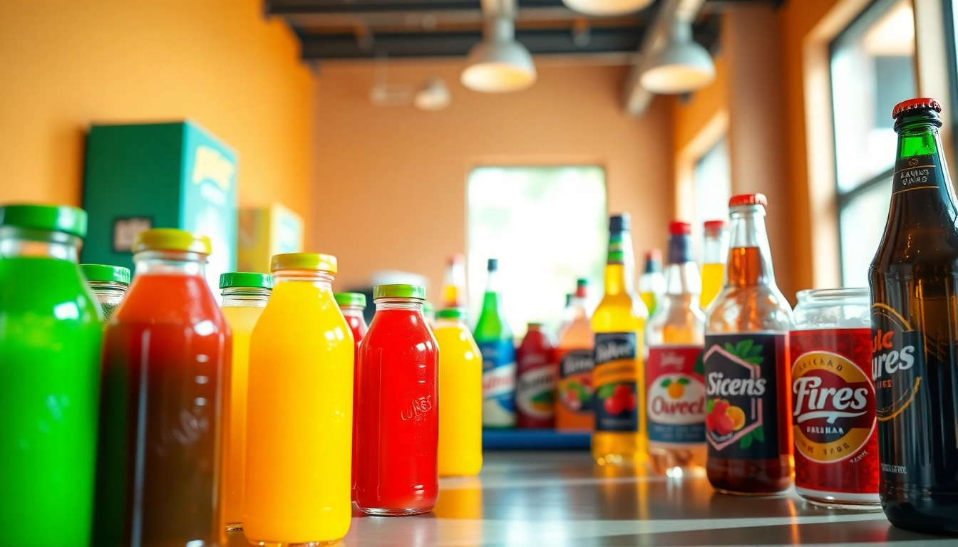 Beverage packaging company highlighting vibrant and diverse beverage containers.