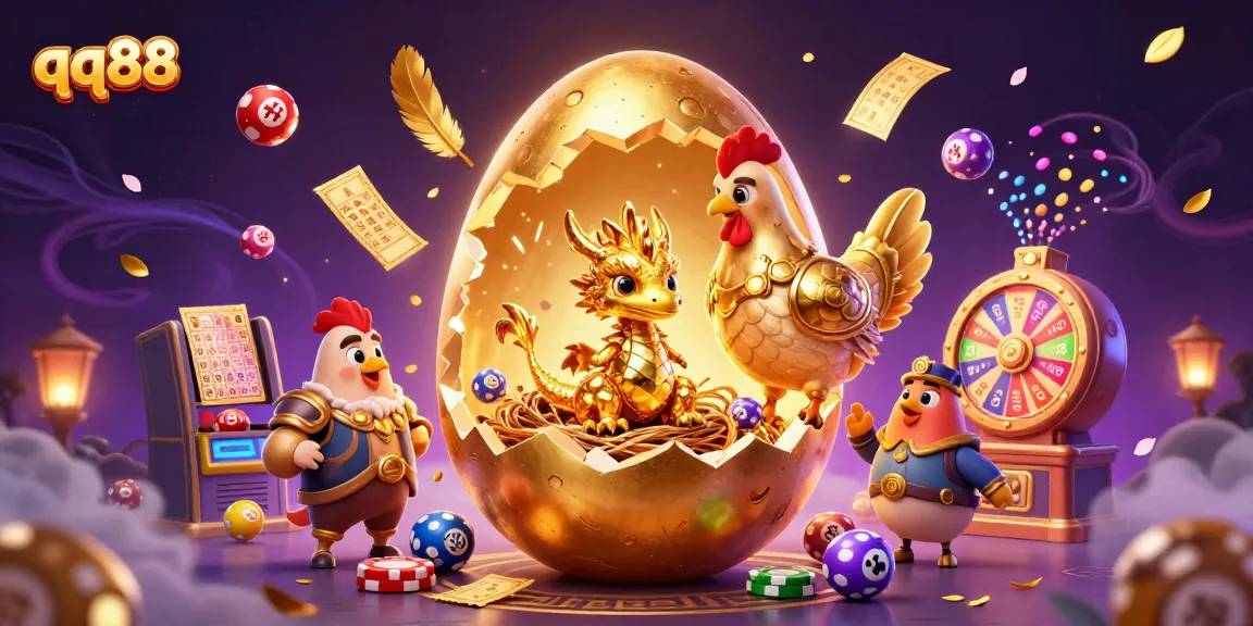 Engage with exciting qq88 gaming experiences featuring dynamic golden egg and dragon elements.