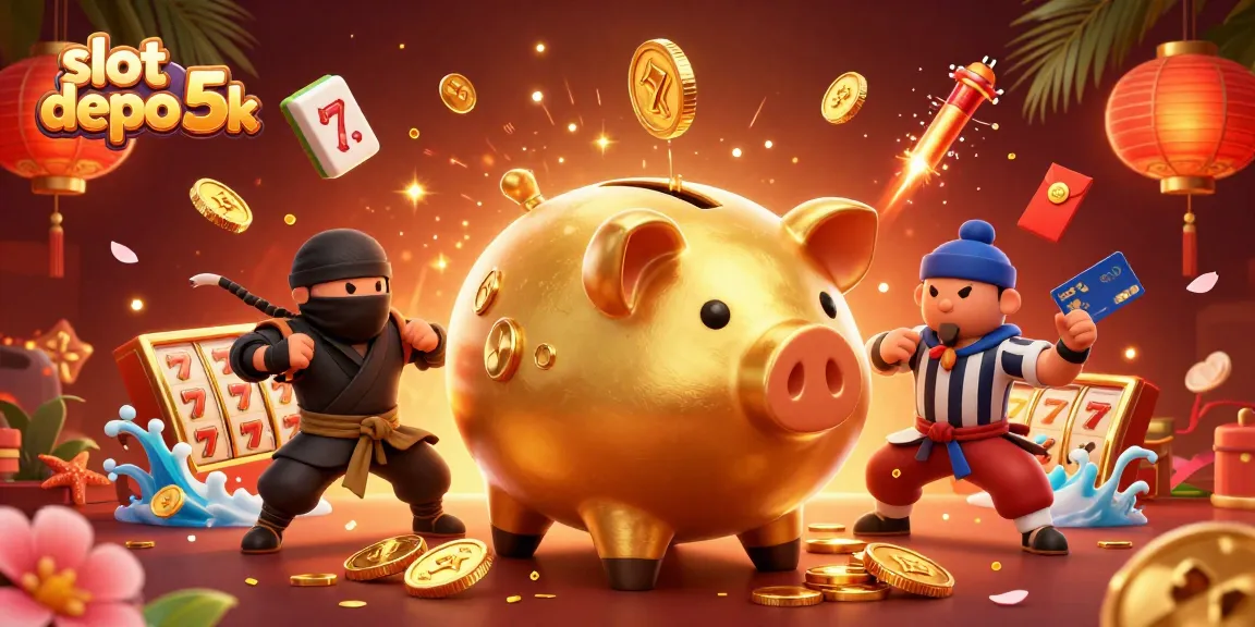 Menangkan big jackpot dengan slot depo 5k, dilemparkan oleh bank piggy emas yang megah.