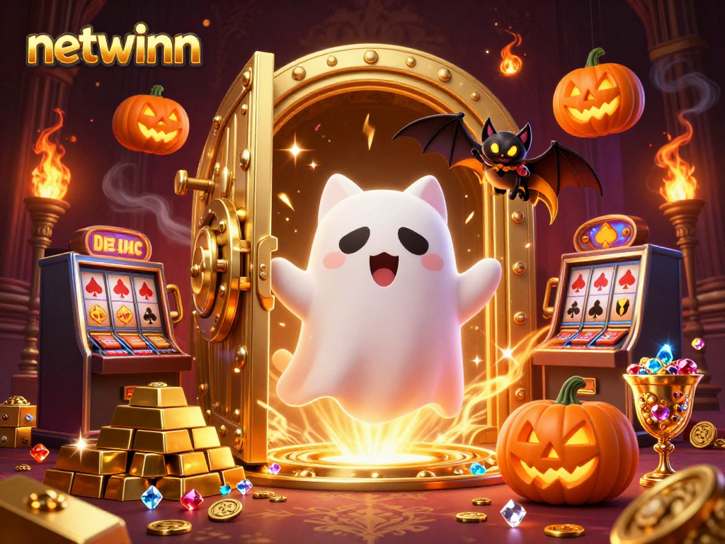 Experience netwinn's haunted casino adventure with a ghost cat and treasure galore!