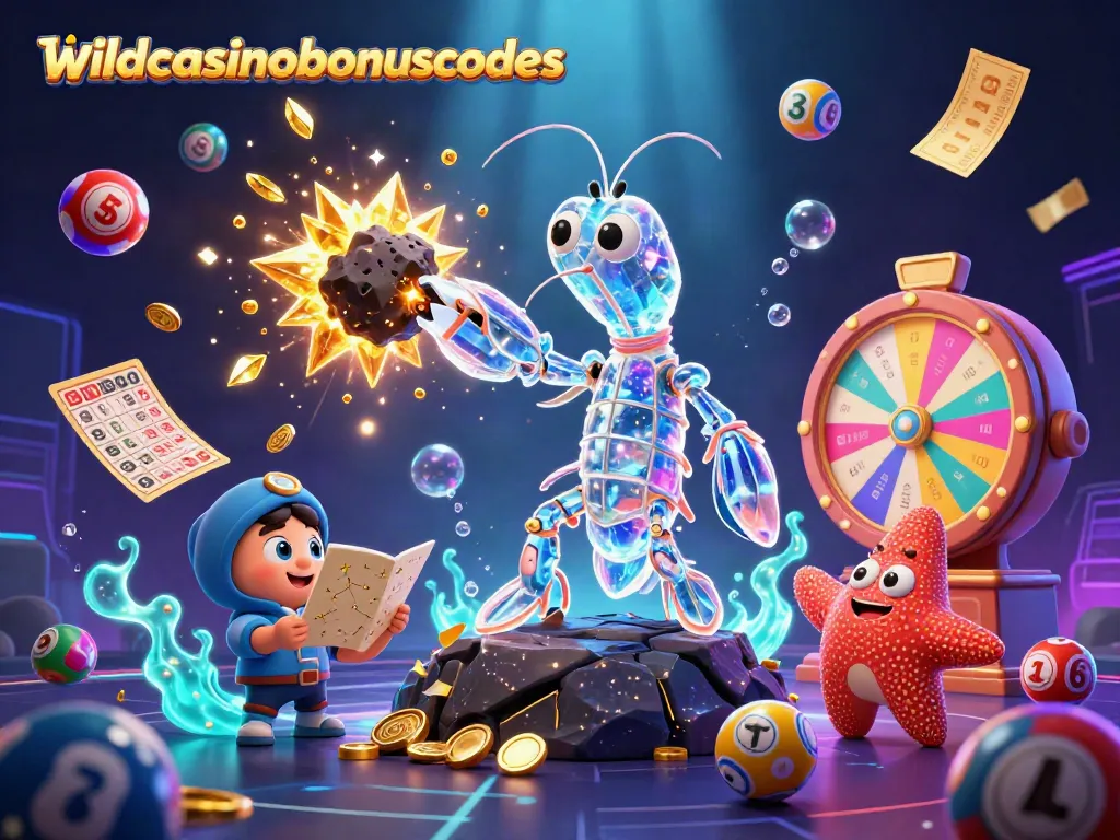 Players engaging with wildcasinobonuscodes exploring vibrant casino offers in a dynamic scene.