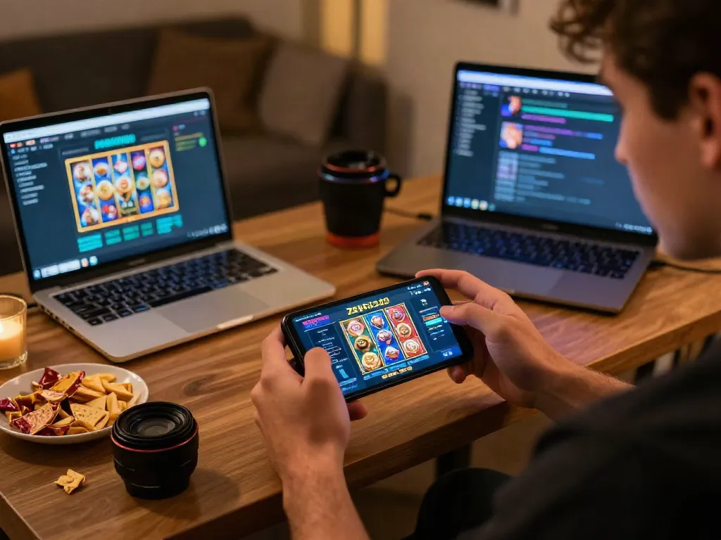 Pengalaman bermain ZEUS222 dengan aplikasi slot gacor di perangkat mobile, dalam suasana nyaman dan menyenangkan.