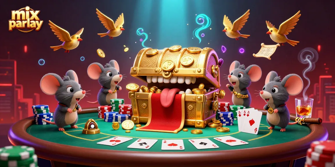 Engage in exciting mix parlay betting with dynamic poker elements and vibrant casino atmosphere.