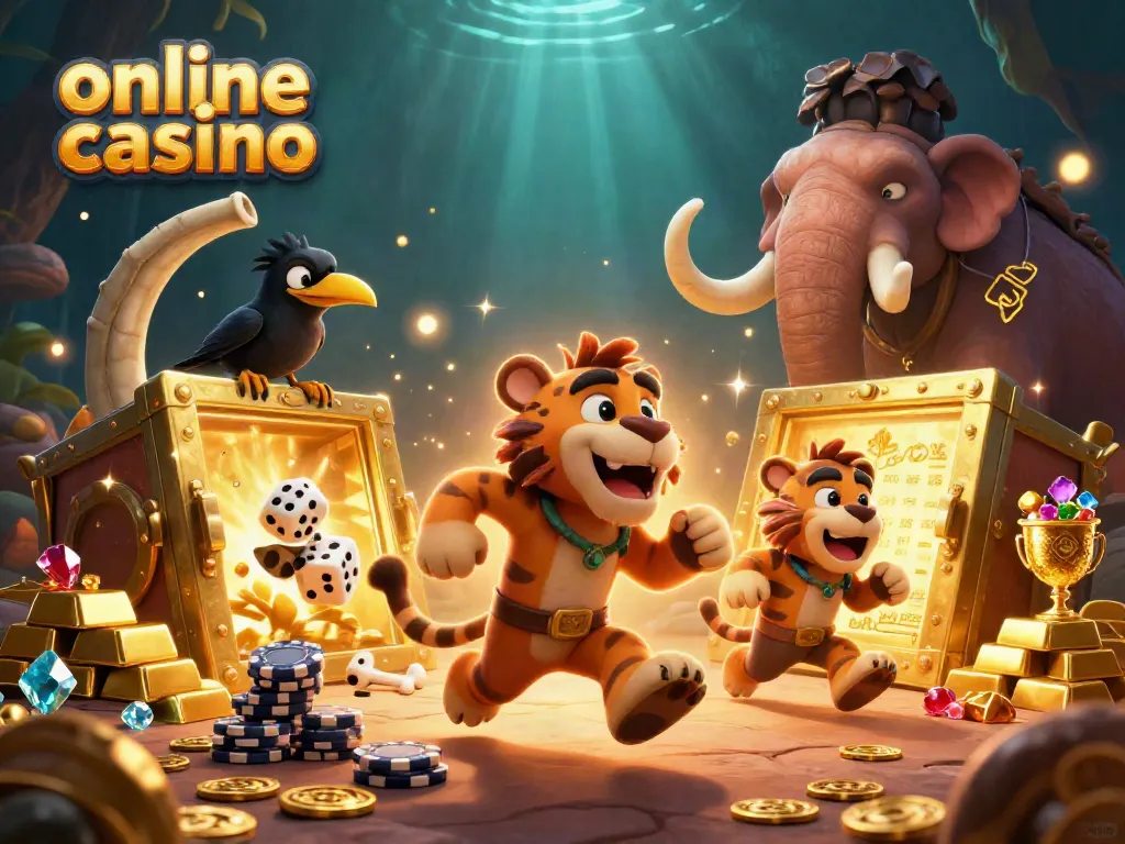 Experience the excitement of an online casino with vibrant 3D characters and dynamic gaming elements.