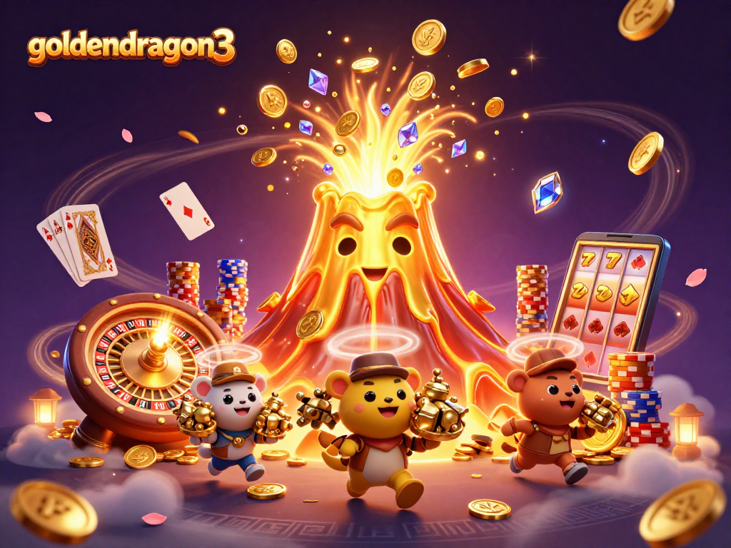 Experience goldendragon3 with exciting treasure eruptions and dynamic casino elements in a thrilling scene.