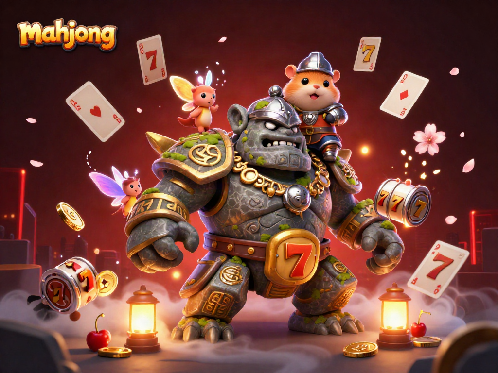 Engage in mahjong with enchanting characters amidst captivating casino elements and dynamic visuals.