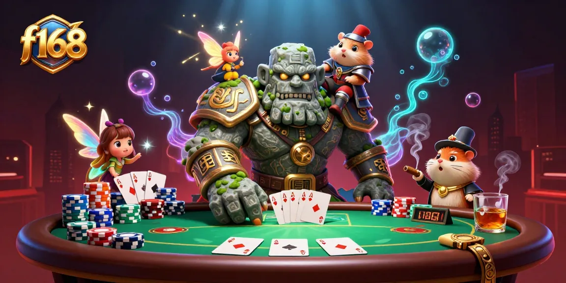 f168 engages players at a lively casino scene with dazzling characters and rich game elements.