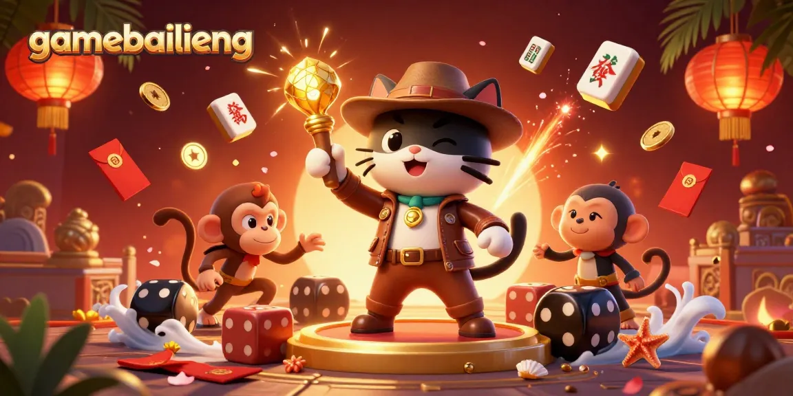 Experience thrilling gameplay with the unique gamebailieng as a cartoon cat explores treasure.