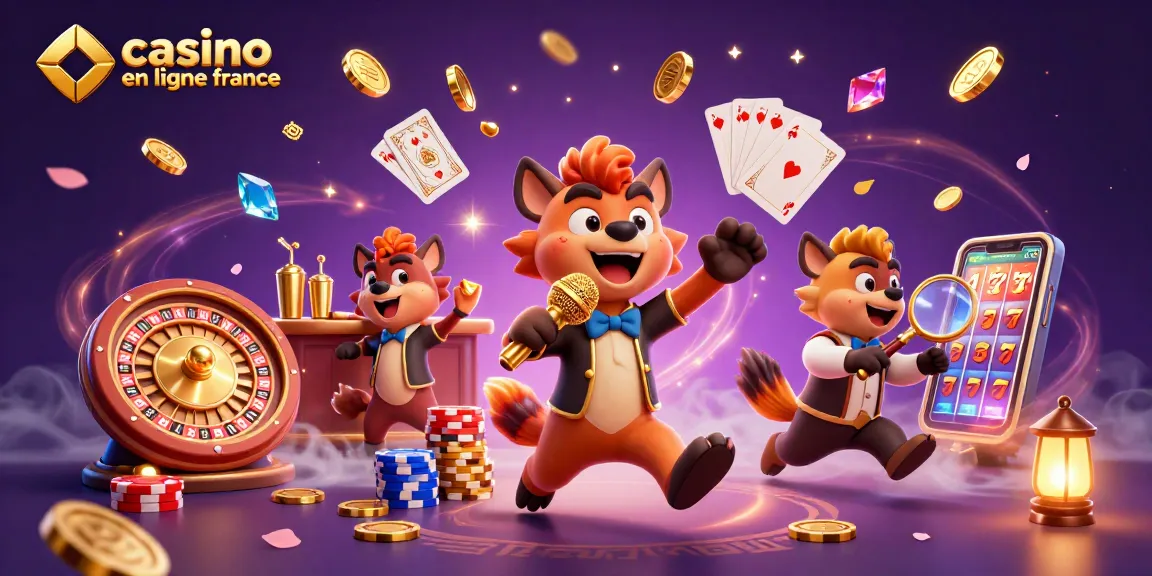 Profitez d'une expérience de jeu passionnante au casino en ligne France avec des hyènes animées.