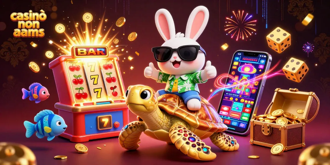 Casinò non AAMS: divertiti con un coniglio fortunato che gioca e vinci con le slot machine e il tesoro!