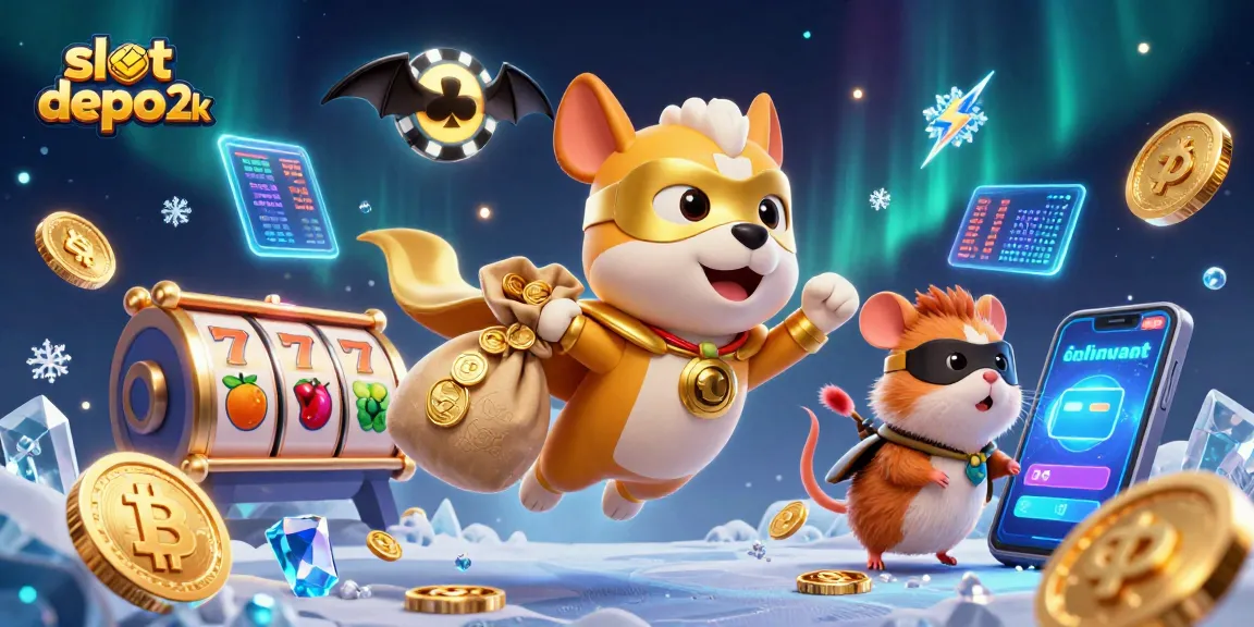 Mainkan slot depo 2k dengan karakter kartun 3D yang dinamis dan berwarna-warni membawa koin emas