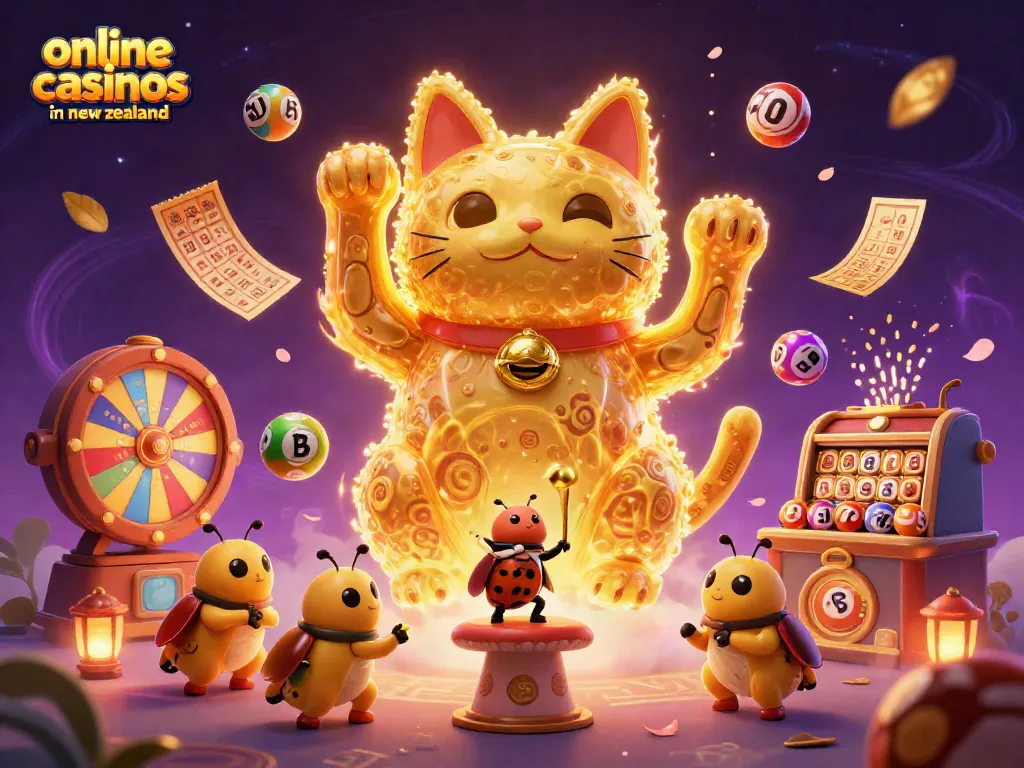 Experience the thrill with online casinos in New Zealand featuring vibrant gaming elements.