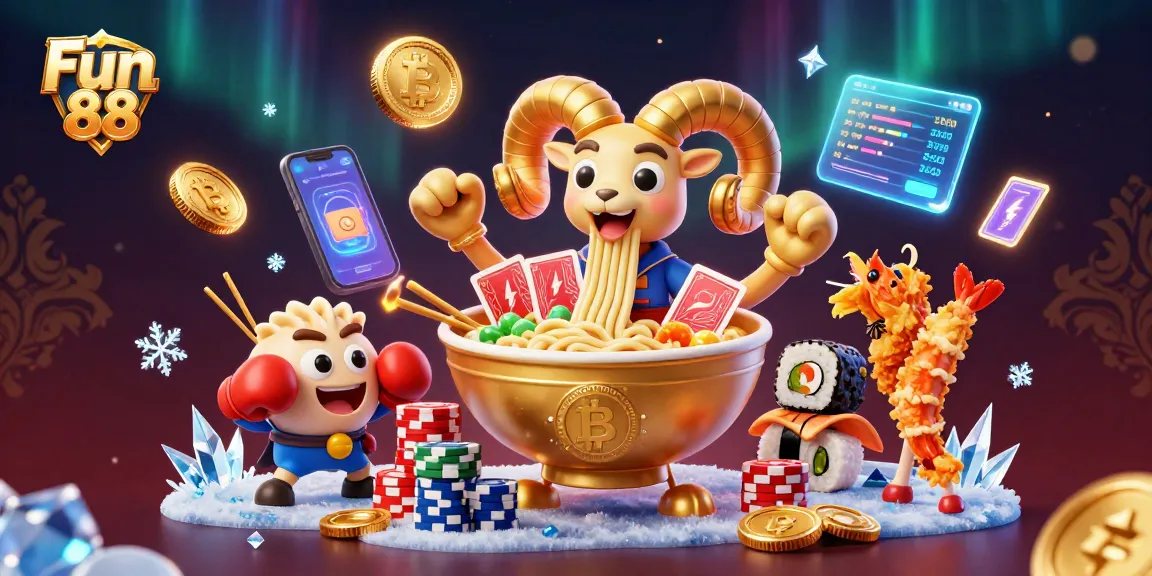 Experience gaming excitement at Fun 88 with dynamic characters, vibrant casino elements, and thrilling action.
