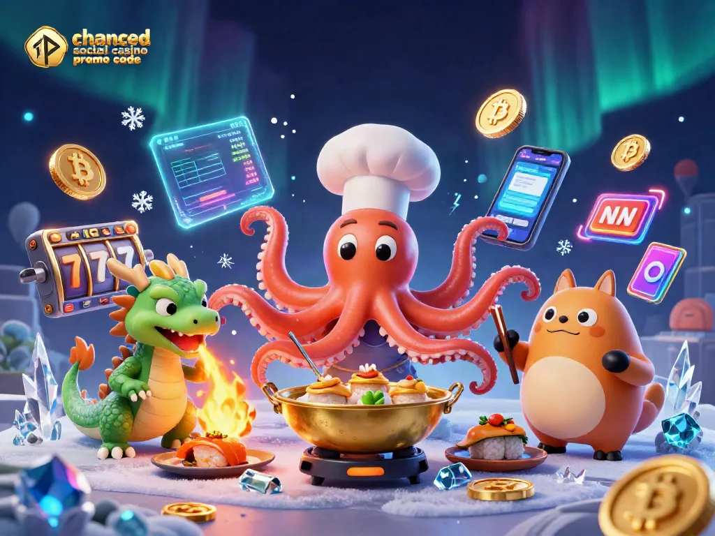 Explore the vibrant world of Chanced social casino promo code with colorful characters and dynamic elements.