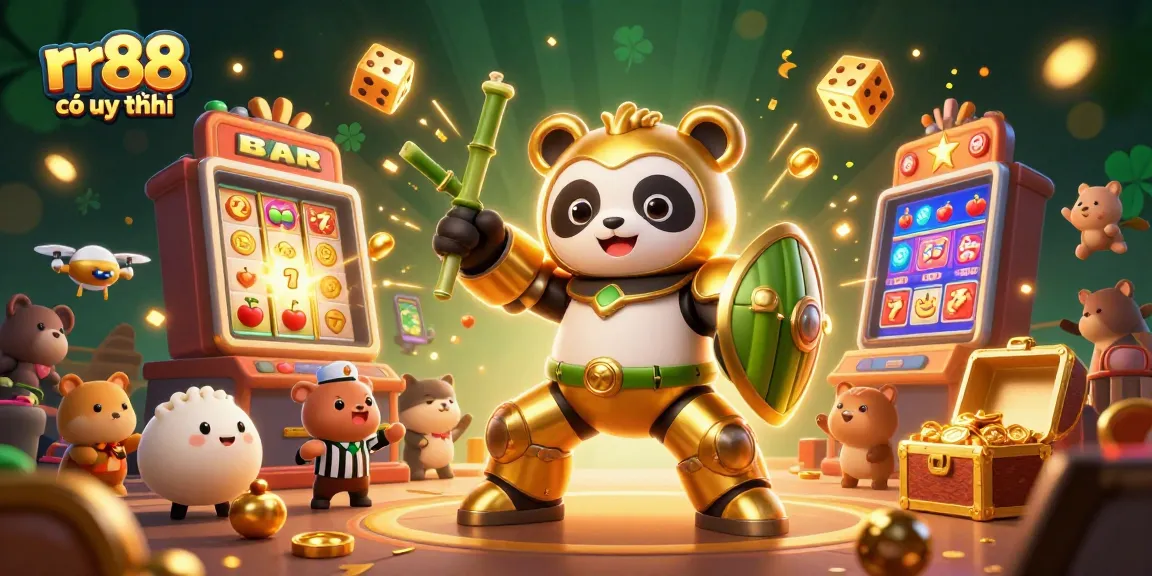 Experience thrilling gameplay at rr88 có uy tín with dynamic 3D casino illustration showcasing gaming excitement and jackpots.