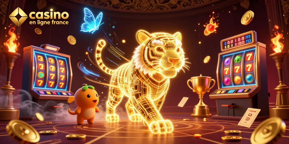 Profitez d'un vibrant casino en ligne France avec un tigre lumineux au cœur de l'action.