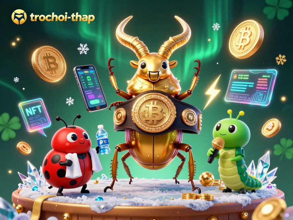 Experience the excitement of trochoi-thap with a thrilling 3D illustration featuring dynamic characters and casino elements.