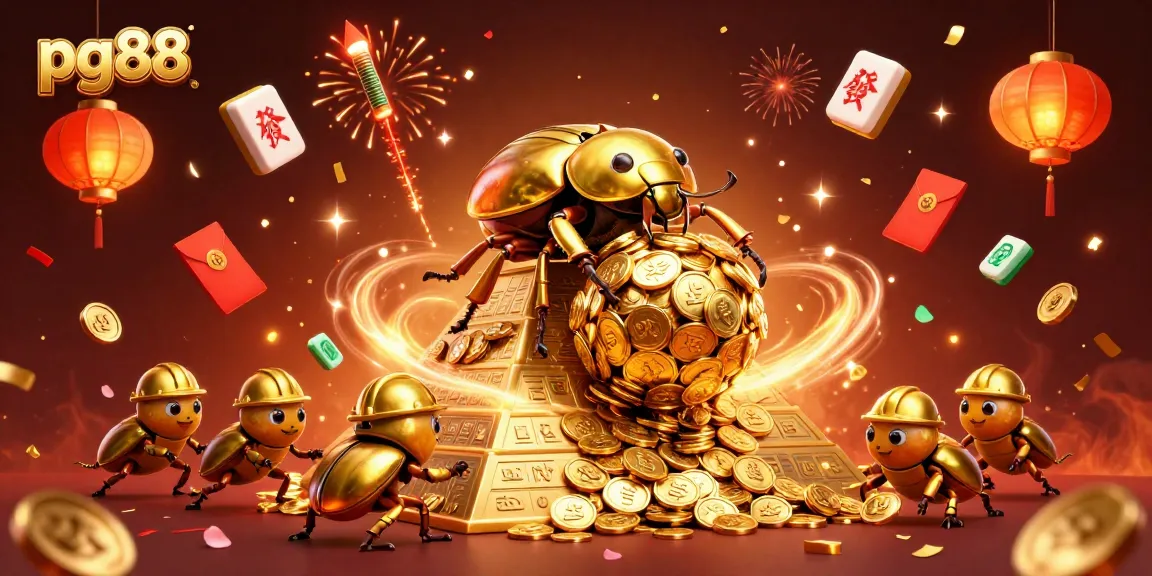 Engage with pg88 in a vibrant casino world filled with golden coins and festive elements.