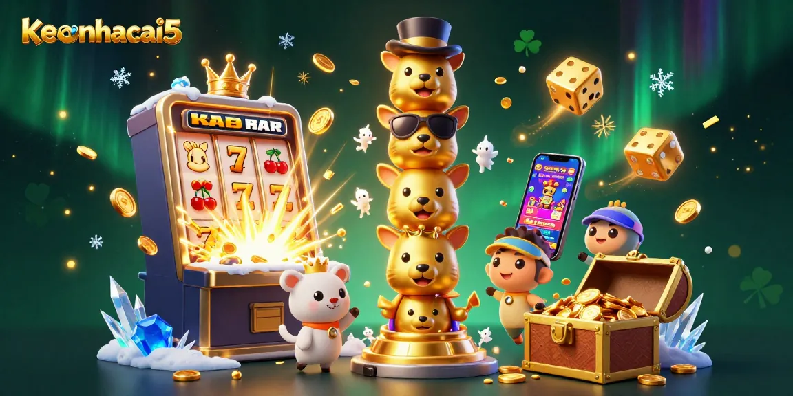 Spin the slots with keonhacai5's vibrant totem illustrations and dynamic casino elements!