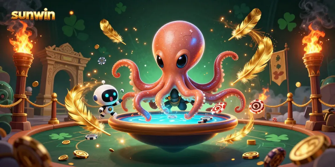 Experience the thrilling excitement of sunwin's games with an engaging alien casino scene.